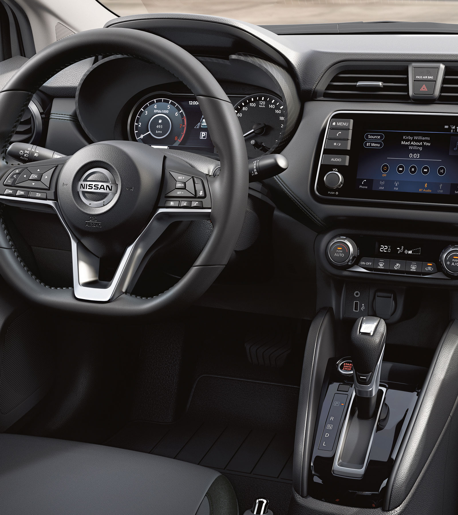 Nissan Sunny D-Shaped Steering Wheel