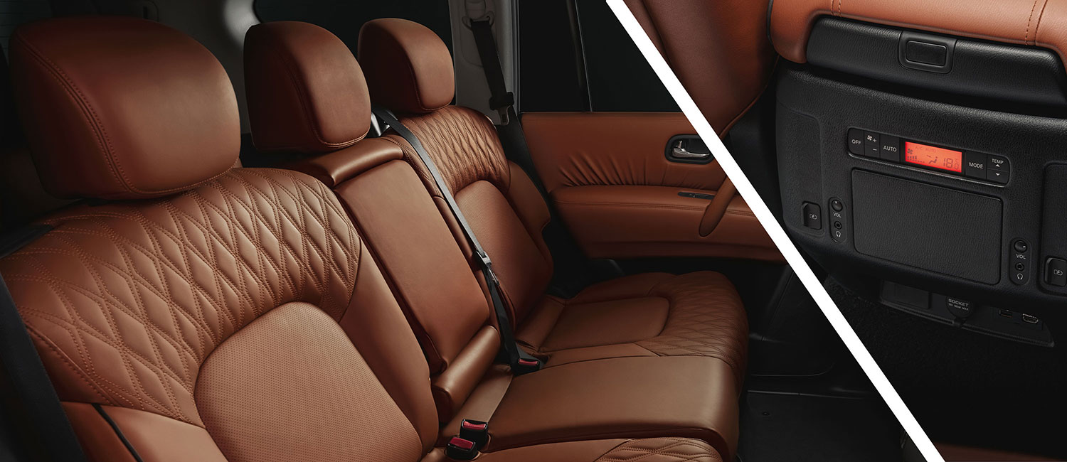 NISSAN PATROL interior leather seats