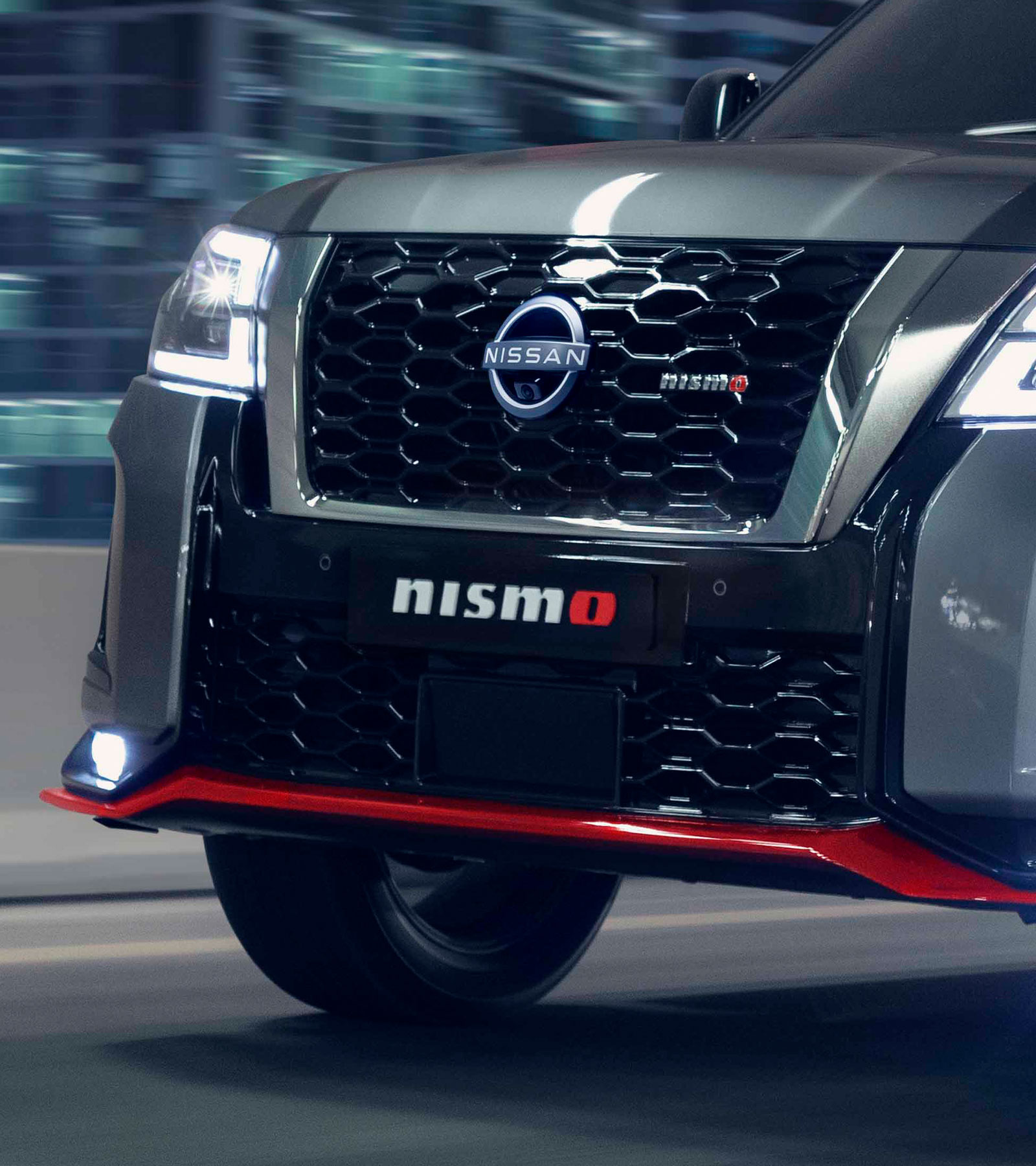 Nissan PATROL NISMO front shot on the highway road