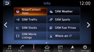 Nissan GT-R Nissanconnect apps display screen